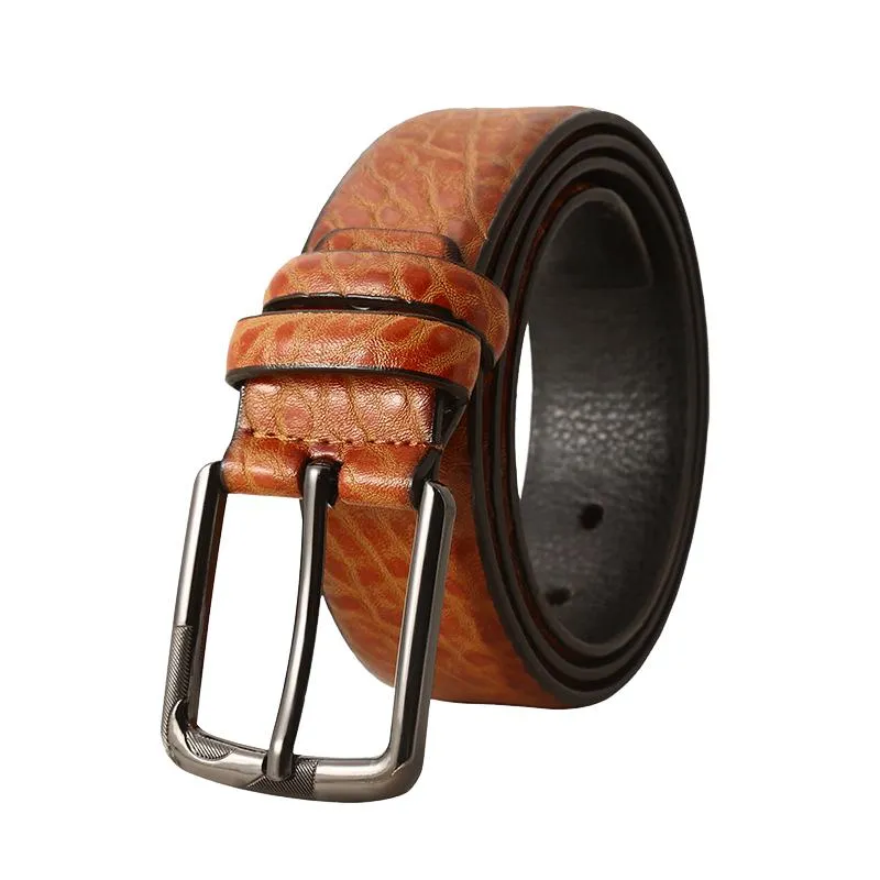 Men's Retro Casual Versatile High-end Pin Buckle Leather Belt 33729143K sold by Manly
