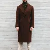 Men's Classic Vintage Slim Pocket Double Breasted KneeLength-Knee Wool Coat 55527408K sold by Manly