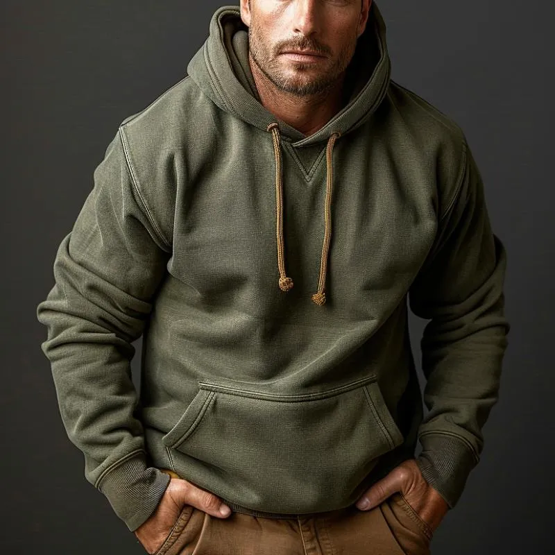 Men's Retro Casual Hoodie 31088790F sold by Manly product image thumbnail 2