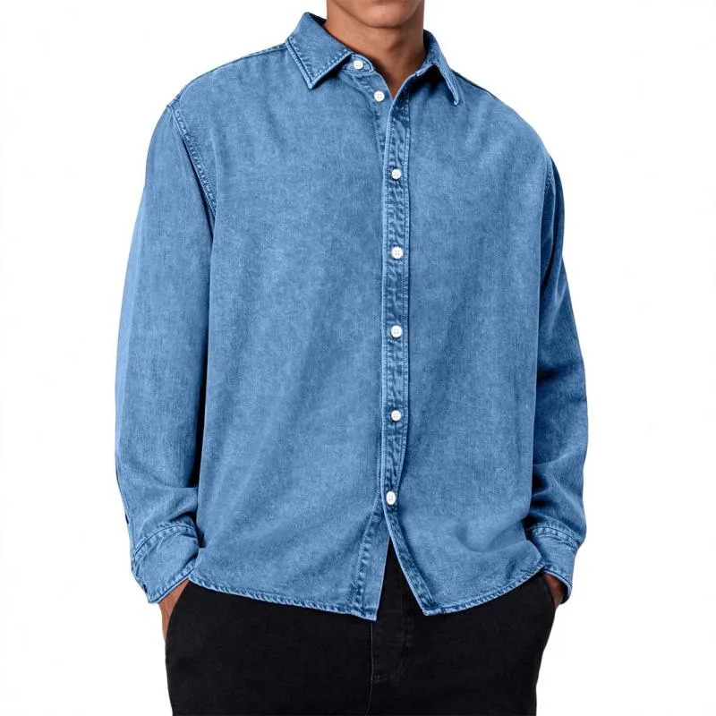 Men's Casual Lapel Loose Long Sleeve Shirt 49255598M sold by Manly product image thumbnail 5