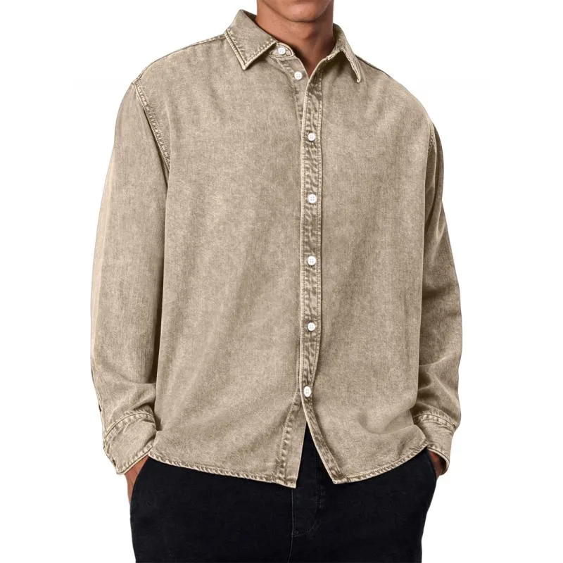 Men's Casual Lapel Loose Long Sleeve Shirt 49255598M sold by Manly product image thumbnail 2