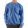 Men's Casual Henley Collar Loose Long Sleeve T-Shirt 18750210M sold by Manly