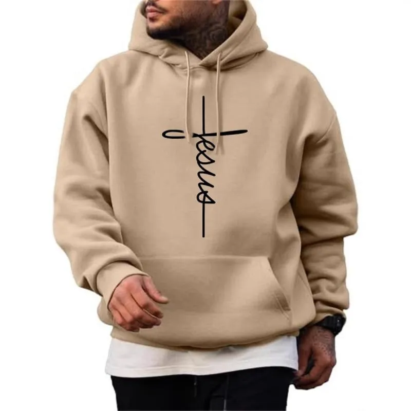 Men's Lettering Printed Casual Hoodie 24336990X sold by Manly