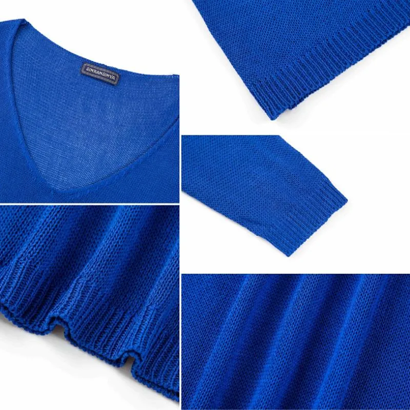 Men's Casual V-neck Thin Long-sleeved Bottoming Sweater 73619527F sold by Manly product image thumbnail 4