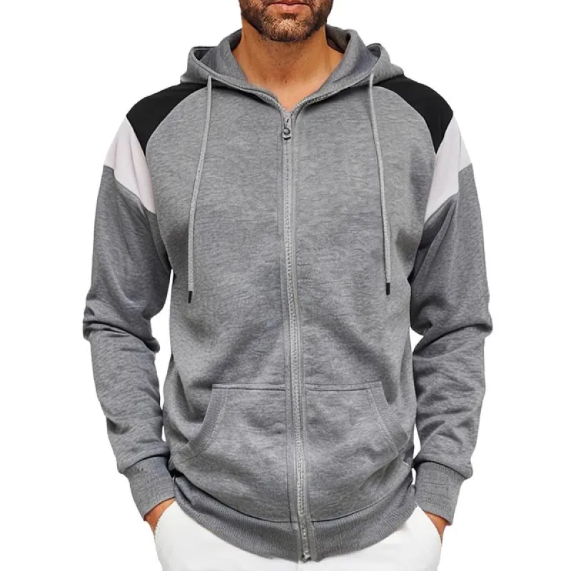 Men's Casual Sports Color Matching Thickened Hoodie 37851156F sold by Manly
