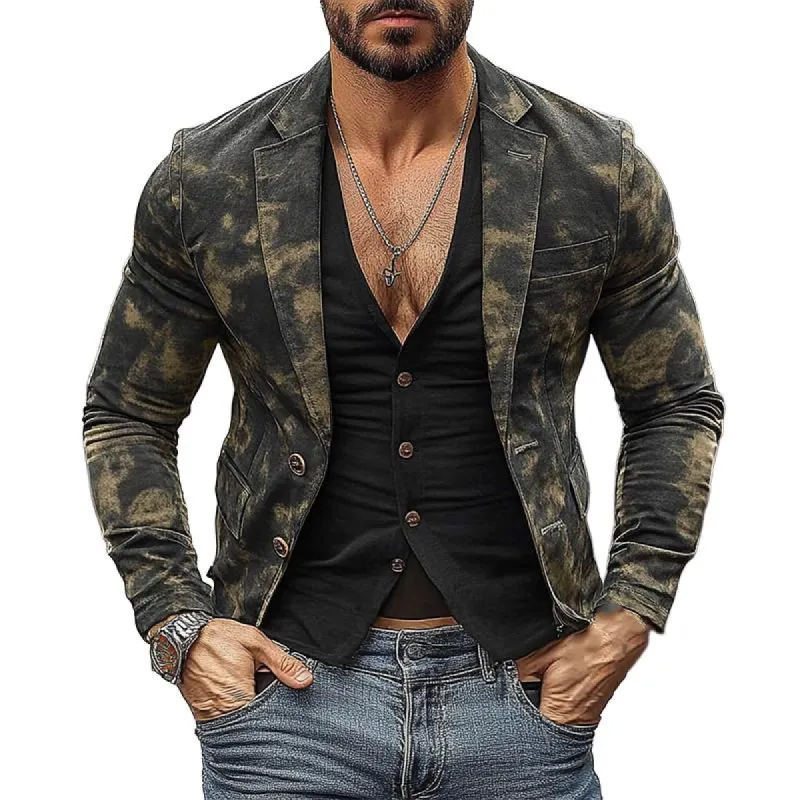 Men's Vintage Camouflage Print Blazer 21811422X sold by Manly