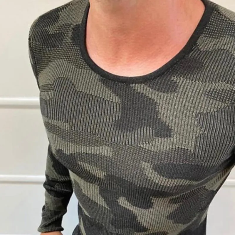 Men's Retro Casual Camouflage Crewneck Sweater 13743621TO sold by Manly product image thumbnail 3