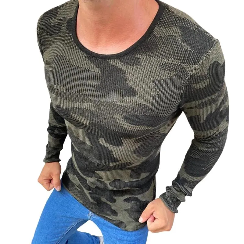 Men's Retro Casual Camouflage Crewneck Sweater 13743621TO sold by Manly