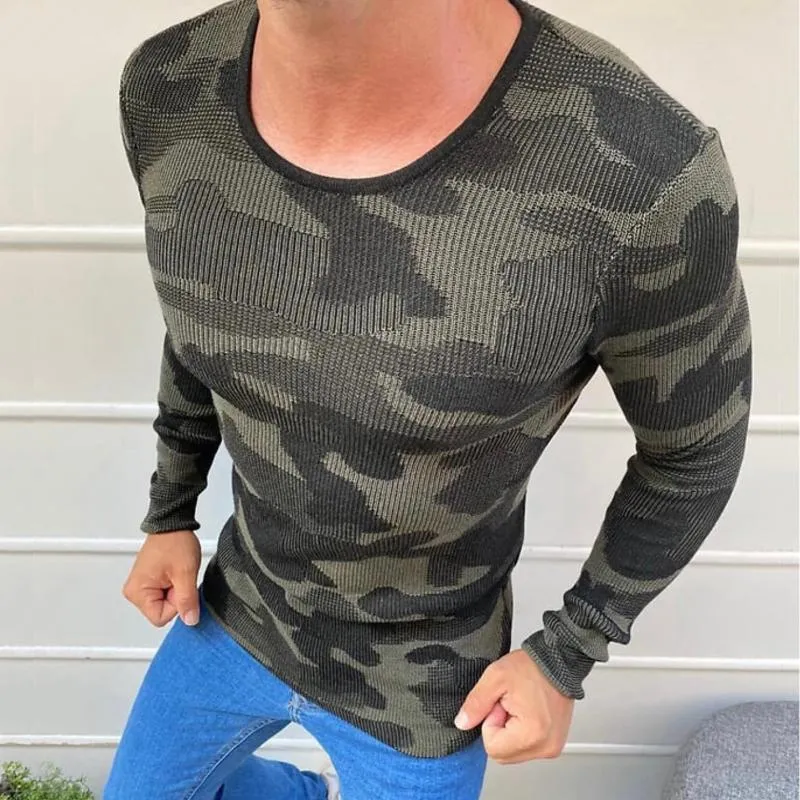 Men's Retro Casual Camouflage Crewneck Sweater 13743621TO sold by Manly product image thumbnail 2