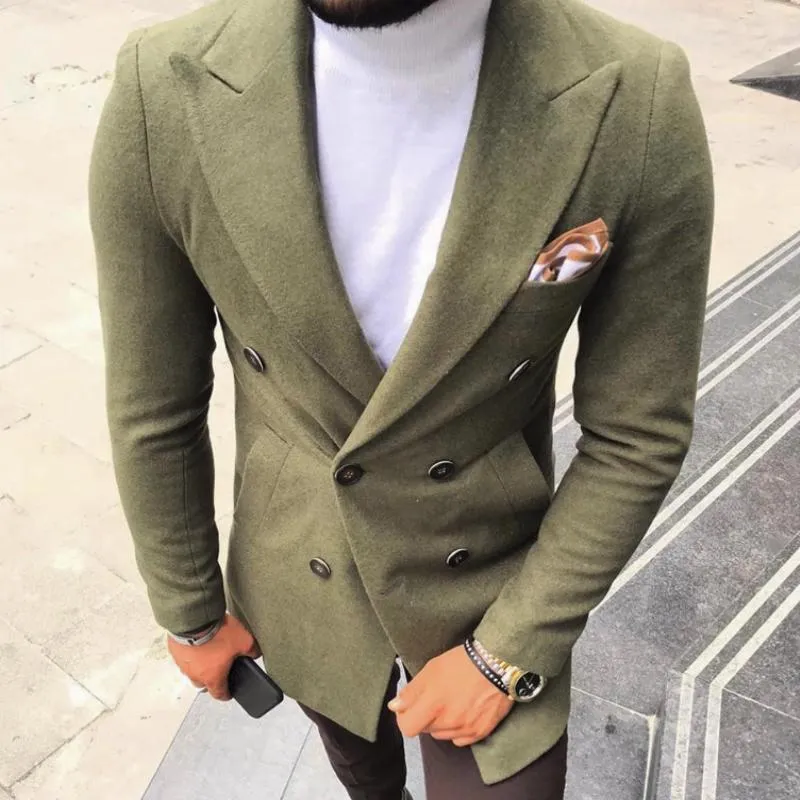 Men's Retro Casual Solid Color Mid-Length Double-Breasted Coat 40064773TO sold by Manly product image thumbnail 2