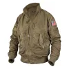 Men's Classic Casual Multi-Pocket Zipper Stand Collar Flight Jacket 95008445K sold by Manly