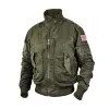 Men's Classic Casual Multi-Pocket Zipper Stand Collar Flight Jacket 95008445K sold by Manly