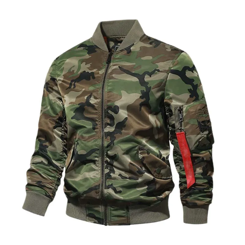 Men's Classic Casual Camouflage Loose Comfort Flight Jacket 01114487K sold by Manly