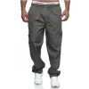Men's Classic Casual Multi-pocket Loose Straight Cargo Pants 77972988K sold by Manly