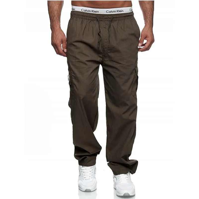 Men's Classic Casual Multi-pocket Loose Straight Cargo Pants 77972988K sold by Manly product image thumbnail 2