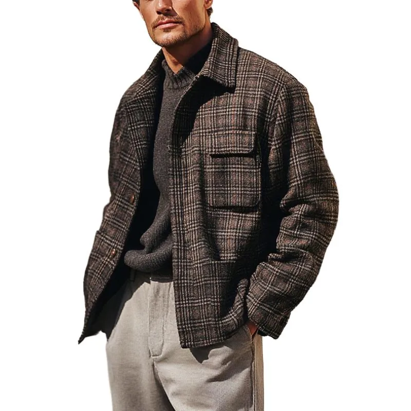 Men's Vintage Print Check Jacket 96802911U sold by Manly