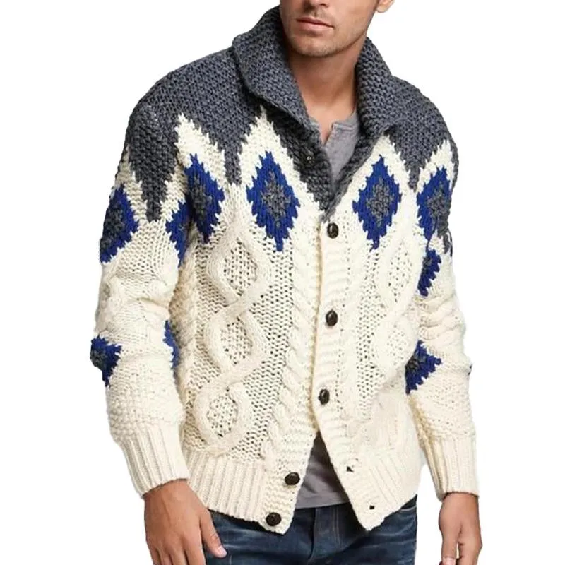 Men's Patterned Knitted Cardigan 68700716U sold by Manly