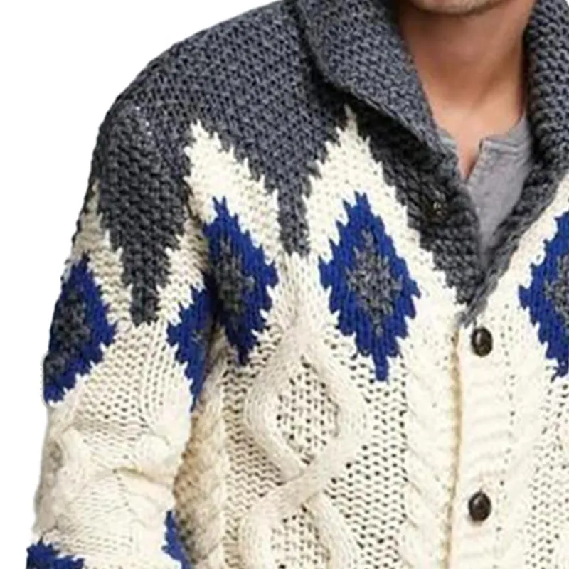 Men's Patterned Knitted Cardigan 68700716U sold by Manly product image thumbnail 3