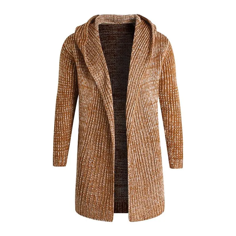 Men's Slim Hooded Mid Length Knit Cardigan 37197418M sold by Manly