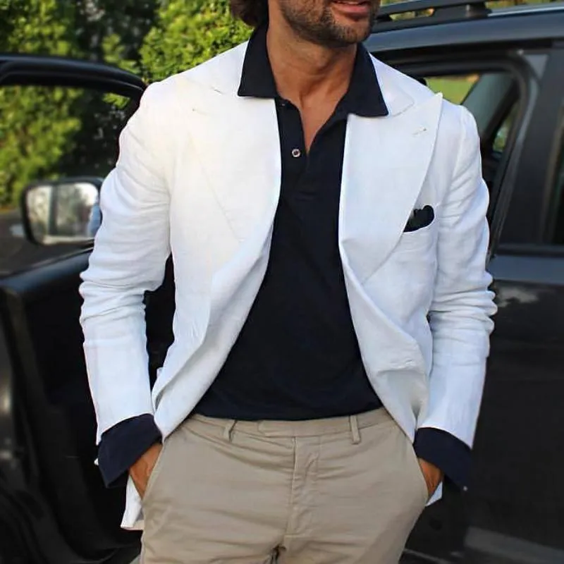 Men's Vintage Casual Solid Color Lapel Pocket Blazer 79274106TO sold by Manly product image thumbnail 2