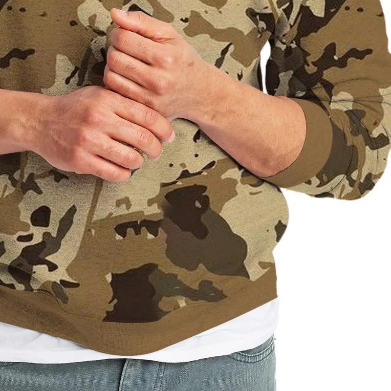 Men's Retro Casual Camouflage Print Crew Neck Sweatshirt 50640186TO sold by Manly product image thumbnail 3