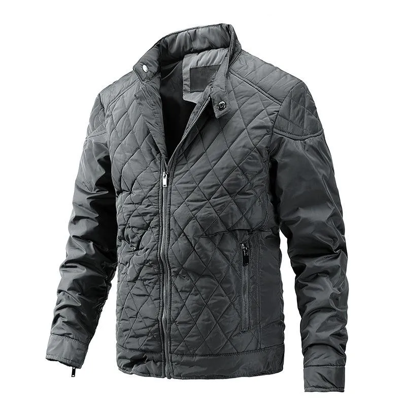 Men's Diamond Quilted Stand Collar Jacket 12537768F sold by Manly product image thumbnail 4