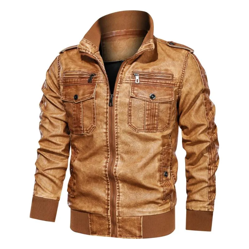 Men's Leather Jacket with Detachable Hood 46304664F sold by Manly product image thumbnail 5