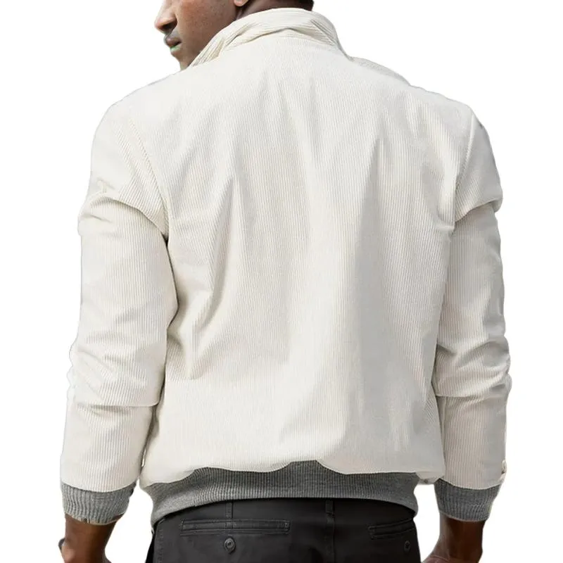 Men's Casual Stand Collar Corduroy Work Jacket 63319676F sold by Manly product image thumbnail 4