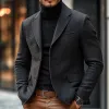 Men's Vintage Wool Blend Notch Lapel Single Breasted Slim Fit Blazer 12714008M sold by Manly