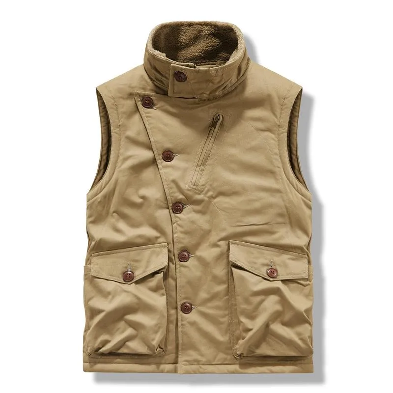 Men's Retro Casual Hunting Suits Plus Velvet Single Breasted Vest 57636101TO sold by Manly product image thumbnail 4