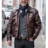 Men's Vintage Multi Pocket Zipper Lapel Leather Jacket 44439284Y sold by Manly