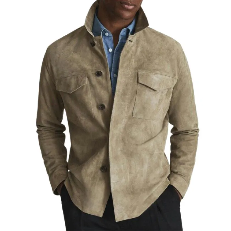 Men's Vintage Khaki Button-Down Jacket 50353216U sold by Manly