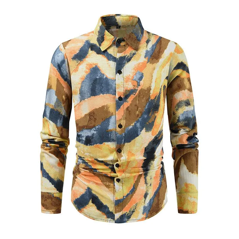 Men's Printed Long Sleeve Shirt 34372351U sold by Manly