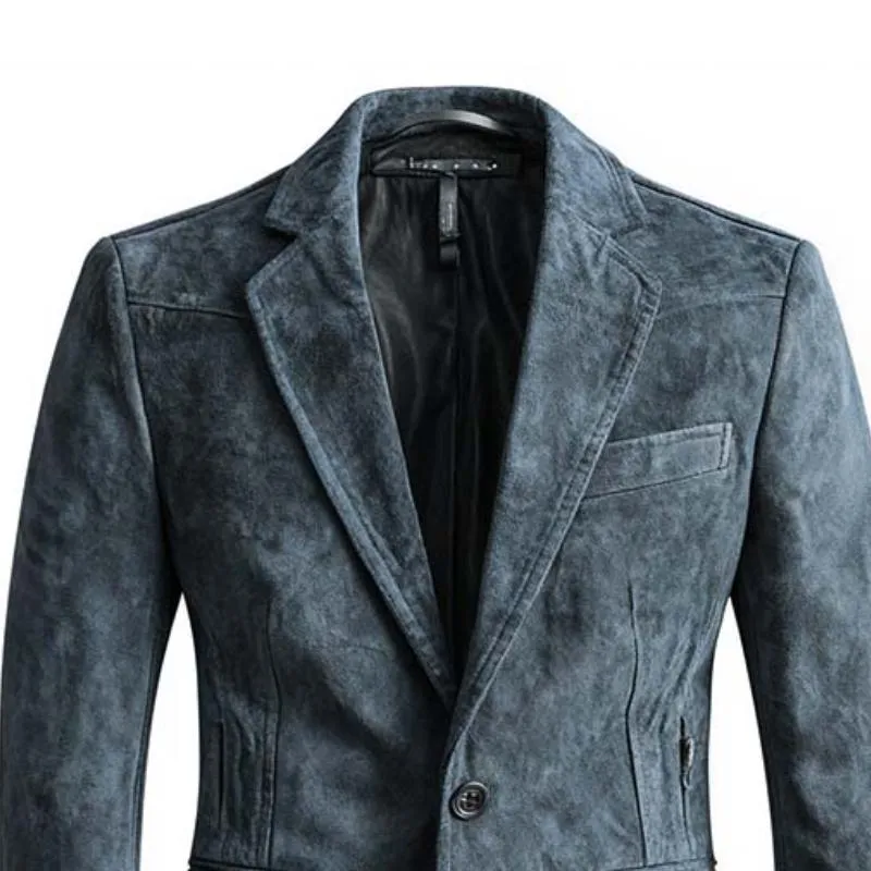 Men's Vintage Classic Multi-Pocket Button Slim Suede Blazer 82158079K sold by Manly product image thumbnail 3