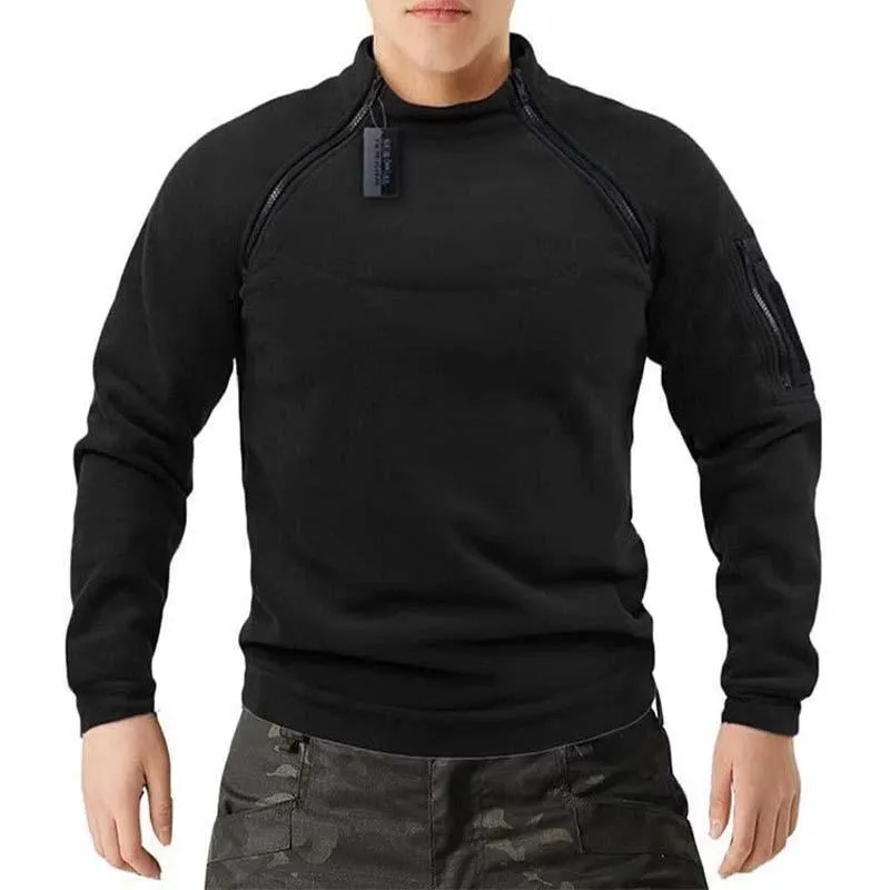 Men's Classic Casual Warm Breathable Side Zipper Fleece Pullover Sweatshirt 44007010K sold by Manly