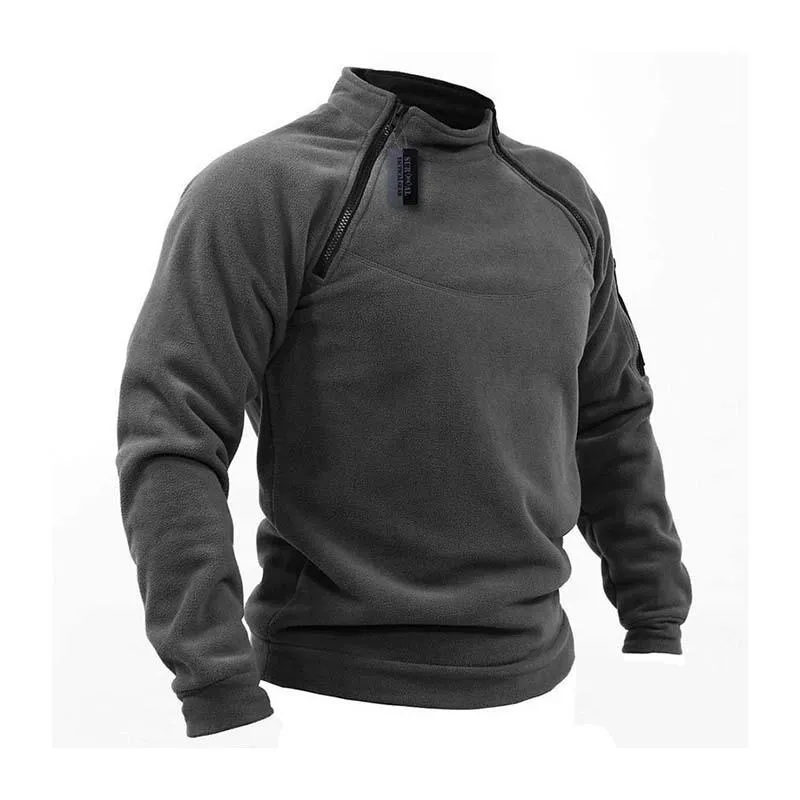 Men's Classic Casual Warm Breathable Side Zipper Fleece Pullover Sweatshirt 44007010K sold by Manly product image thumbnail 5