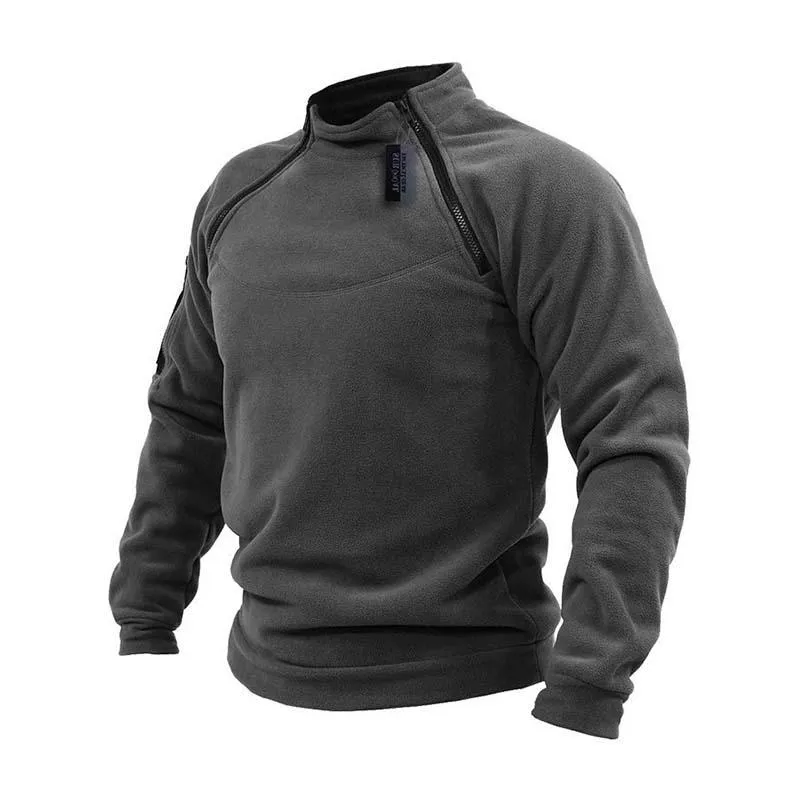 Men's Classic Casual Warm Breathable Side Zipper Fleece Pullover Sweatshirt 44007010K sold by Manly product image thumbnail 4