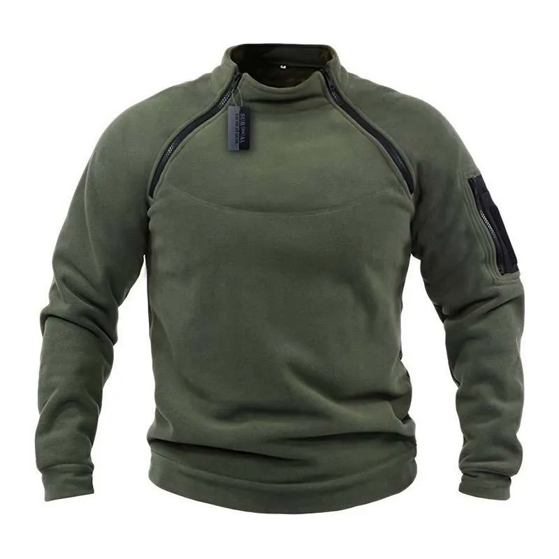 Men's Classic Casual Warm Breathable Side Zipper Fleece Pullover Sweatshirt 44007010K sold by Manly product image thumbnail 2