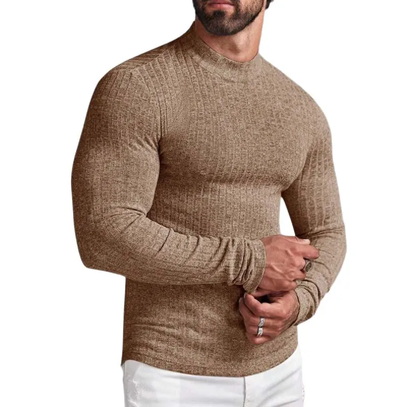 Men's Classic Casual Comfortable Slim Fit Round Neck Long Sleeve T-shirt 26529719K sold by Manly