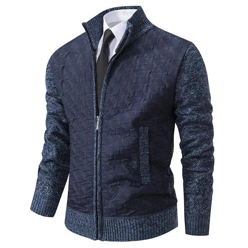 Men's Casual Stand Collar Zipper Warm Knitted Cardigan 12863260F sold by Manly product image thumbnail 5