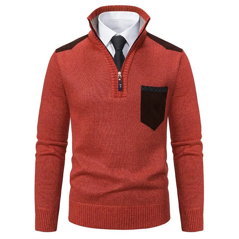 Men's Stand Collar Pullover Warm Sweater 04373875F sold by Manly product image thumbnail 5