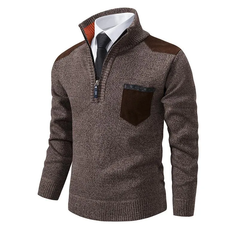 Men's Stand Collar Pullover Warm Sweater 04373875F sold by Manly product image thumbnail 3