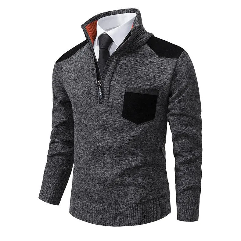 Men's Stand Collar Pullover Warm Sweater 04373875F sold by Manly product image thumbnail 2