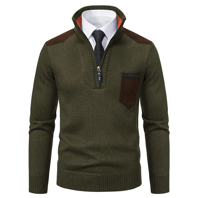 Men's Stand Collar Pullover Warm Sweater 04373875F sold by Manly product image thumbnail 4