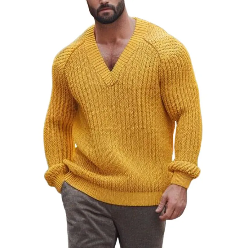 Men's Classic Comfort Slim Fit V-Neck Long Sleeve Sweater 58760262K sold by Manly