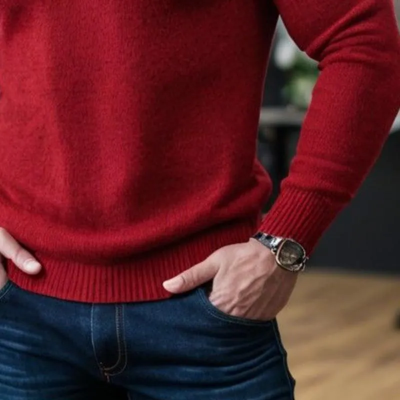 Men's Classic Comfort Slim Fit Crew Neck Long Sleeve Sweater 61753983K sold by Manly product image thumbnail 4