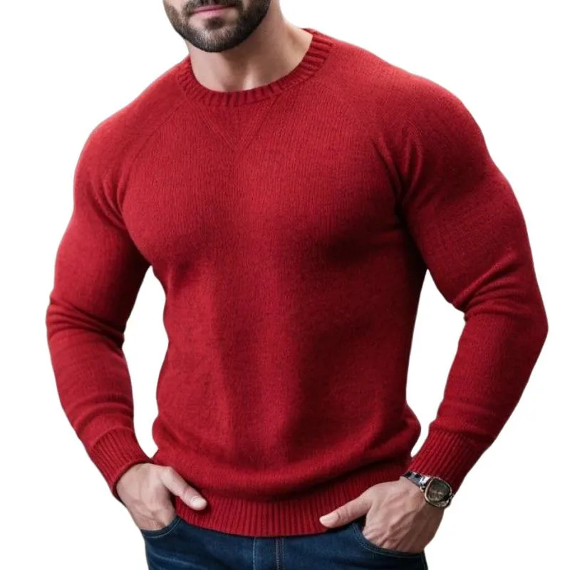 Men's Classic Comfort Slim Fit Crew Neck Long Sleeve Sweater 61753983K sold by Manly
