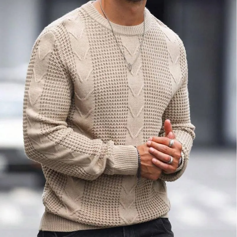 Men's Classic Comfort Slim Fit Patterned Round Neck Long Sleeve Sweater 34367159K sold by Manly product image thumbnail 2
