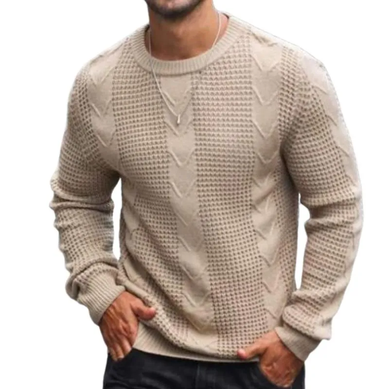 Men's Classic Comfort Slim Fit Patterned Round Neck Long Sleeve Sweater 34367159K sold by Manly