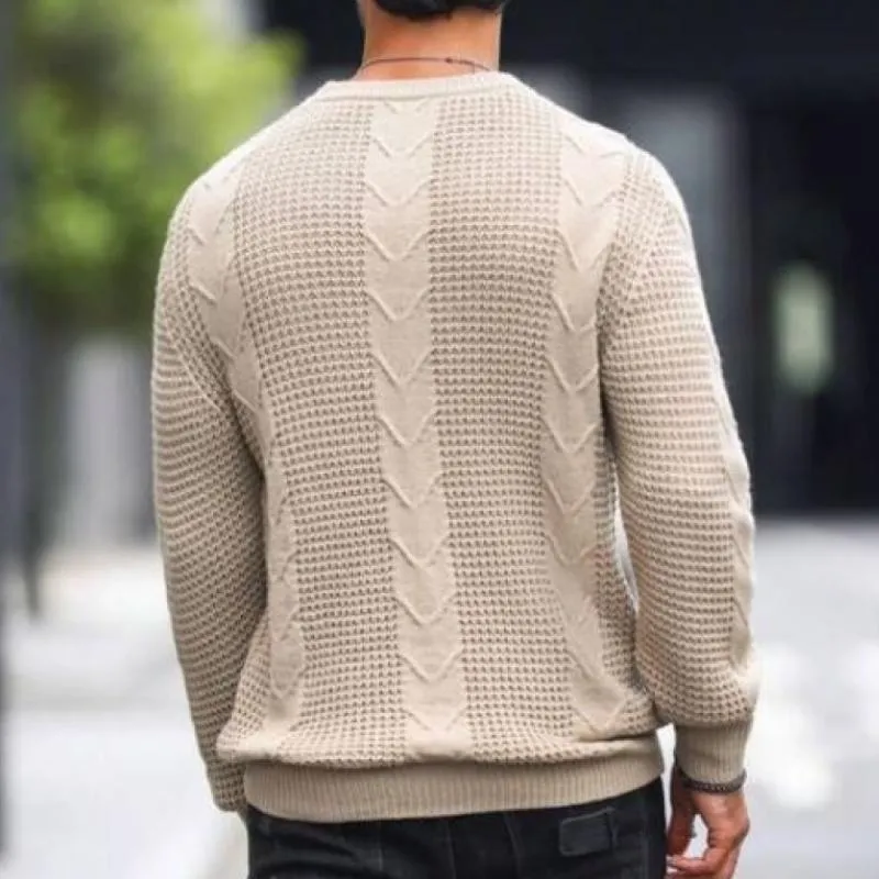 Men's Classic Comfort Slim Fit Patterned Round Neck Long Sleeve Sweater 34367159K sold by Manly product image thumbnail 3